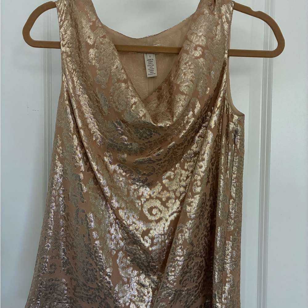 Elegant Gold Sleeveless Top